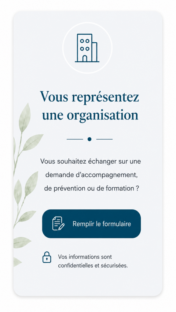 Vous représentez une organisation? PsyEthic